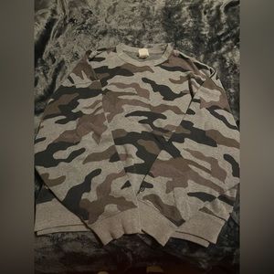gray camo victoria secret crew size xl